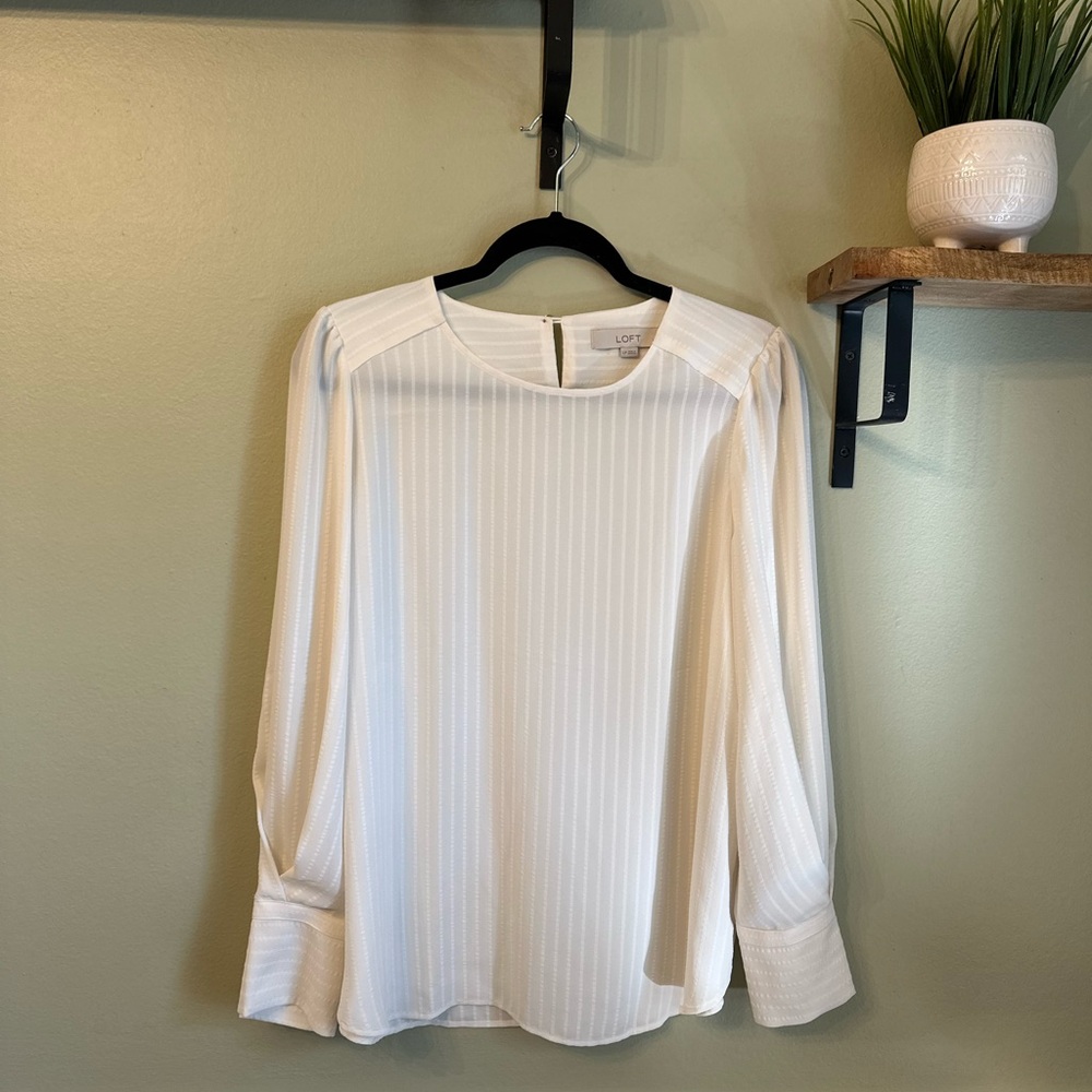 Loft Women's Cream Blouse
